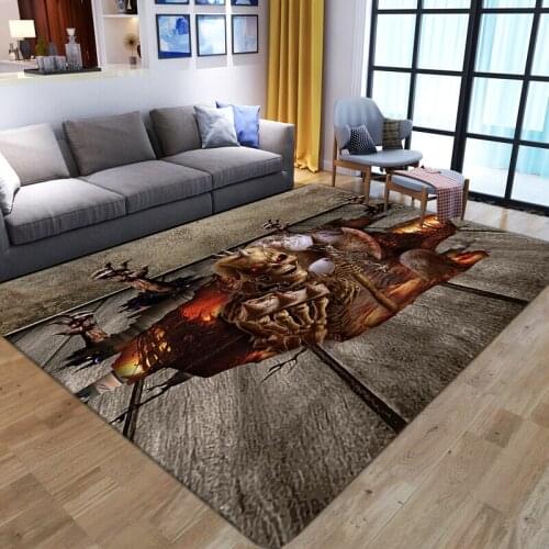 Modern skull Large 3D Living Room Carpets Luxury Soft Sponge Bathroom non-slip area Rugs washable Carpet Kitchen Floor Door mats
