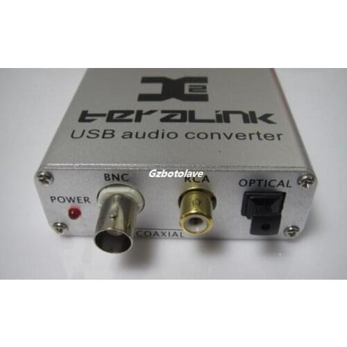 TeraLink X2 USB coaxial BNC fiber SPDIF 24Bit/96KHz USB XP, vista, win7, for MAC Free ship