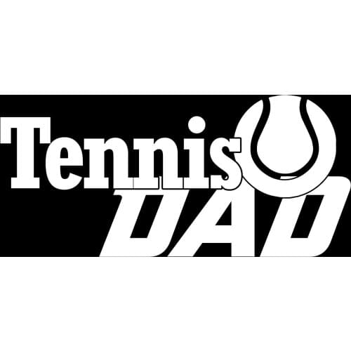 Tennis Dad Sports Vinyl Creative Car Sticker Cover Scratches Waterproof Anti-UV Car Window Body Decorative Stickers Accessories