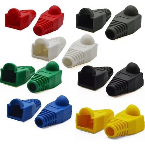 100pcs RJ45 Cat5e Cat6 Ethernet Network LAN Patch Cable Connector Boot Cover BOOTS lot