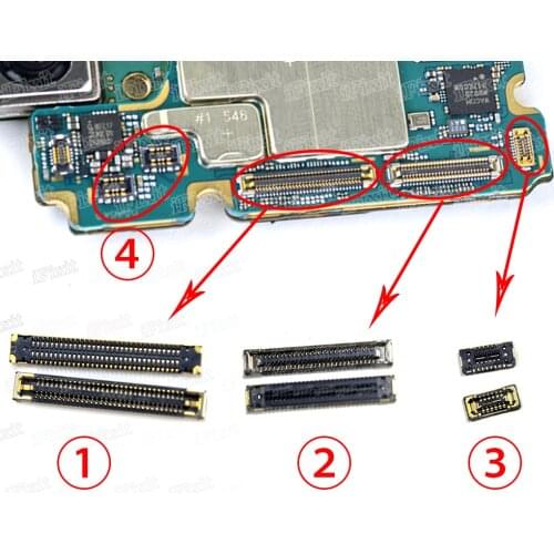 2pcs/lot LCD FPC Screen Connector battery plug USB board connector For Samsung Galaxy Note 10 N970 N970F N970U N970FD