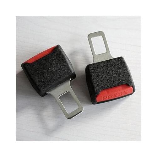 Hot 2PCs Universal Adjustable Extender Extension Car Safety Belt Clips Black Seat Belts And Padding