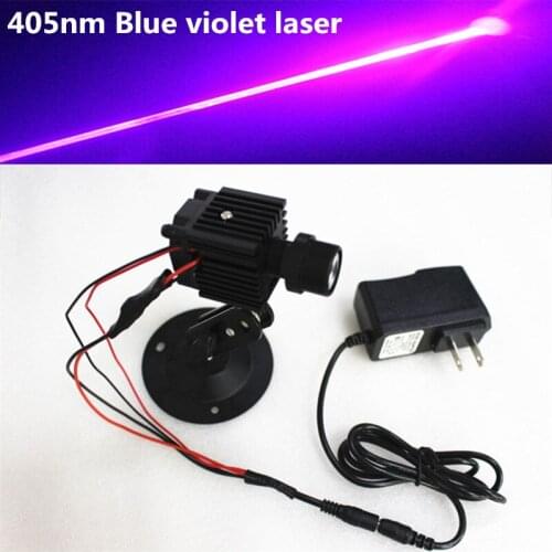 405nm blue violet laser beam module 200MW thick blue violet indicator laser light rain chamber laser laser