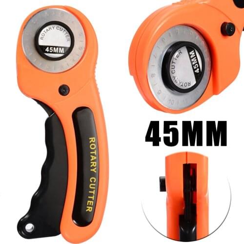 45mm Rotary Cutter Leather Set Blades for Fabric Cloth Plastic Paper Circular Cutting Patchwork Sewing Tool Leather Cutter
