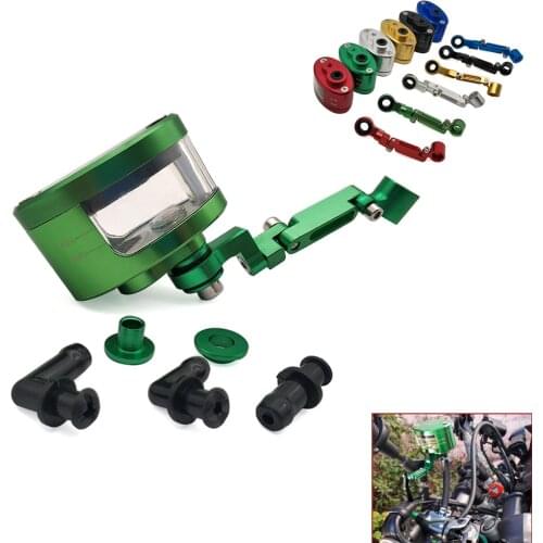 For Kawasaki zx10 r zzr 600 zxr 400 KX65 KX85 KX125 Motorcycle accessories Brake Fluid oil Reservoir Cup tank +support bracket