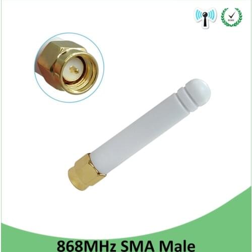 GSM 868MHz 915MHz lora antenna 3bdi SMA Male Connector GSM antena 868 MHz 915 IOT antenne white small size antennas for Lorawan