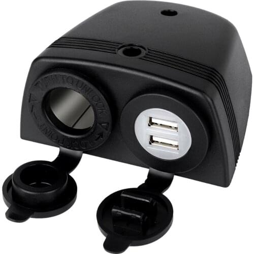 Car cigarette lighter modified socket dual USB car charger mobile phone charger combination 12-24V universal