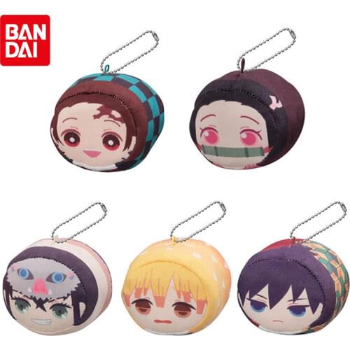 Bandai Genuine Gacha Demon Slayer Marshmallow pinch soft Puppet Doll 1 Kamado Tanjirou Kamado Nezuko Anime Figure Plush Toys