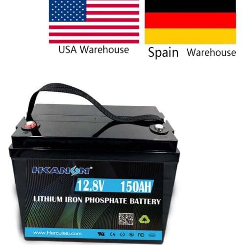 No taxes 12.8 Volt 1kwh Deep Cycle Power Lifepo4 12V 50ah 100ah 150ah Lithium iron phosphate Battery packs for RV/Solar System