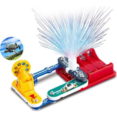 Kids Toys Electronic Building Blocks Science Experiment Set Colorful Projection Lamp Circuit Assembly Toy Childrens Puzzle Toy