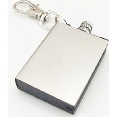 DHL 500pcs Portable Emergency Fire Starter Flint Match Lighter Outdoor Hiking Survival Useful Silver NO OIL