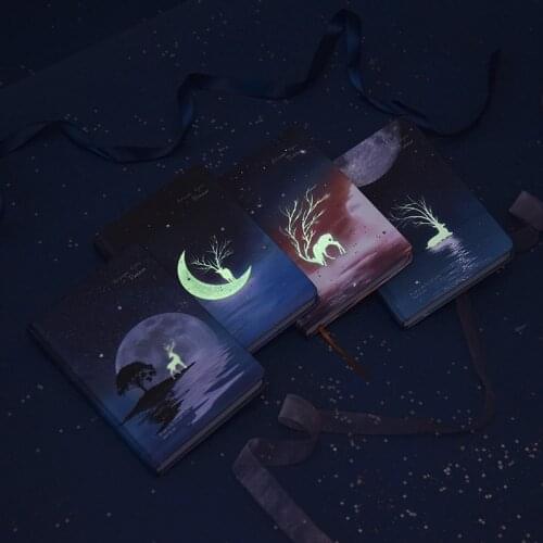 Midsummer Night Star Hardcover Notepad Diary Planner Hand Book Creative Student Colorful Inner Page Illustration Notebook Gift