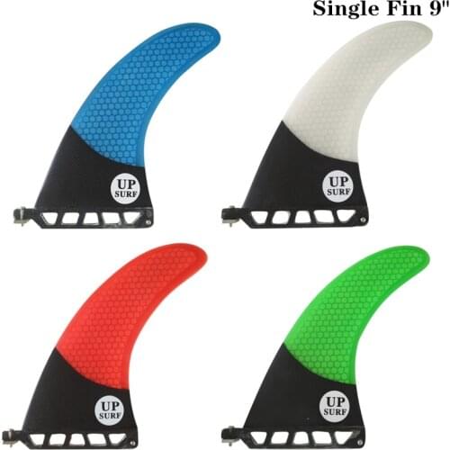 UP-Surf 9 inch Fin Fibreglass Surfboard 9 length Green/Red/White/Blue color Fin in Surfing Longboard Fins