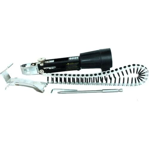 Electric Chain with Screw Gun Head Automatic Climbing Nail Artifact Self-tapping Gypsum Board Power Tool Parts Black Metal