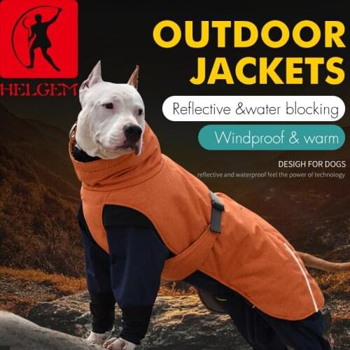 HELGEM Professional Fashion Windproof And Cold-Proof Dog Winter Warm Coat Outdoor Jacket