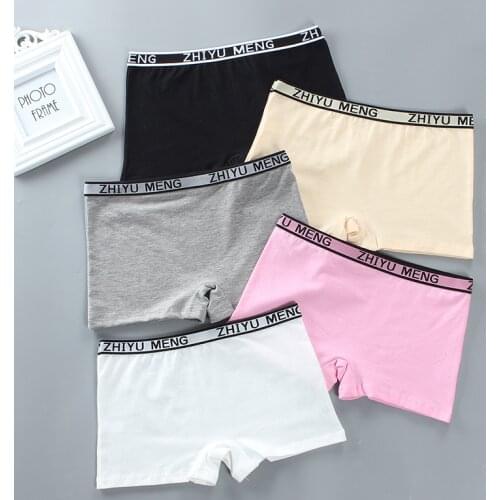 Letter Puberty Cotton Panties With Letter Adolescent Underpants Young Kids Panty Student Teen Girls Children for 8-16 Years Old
