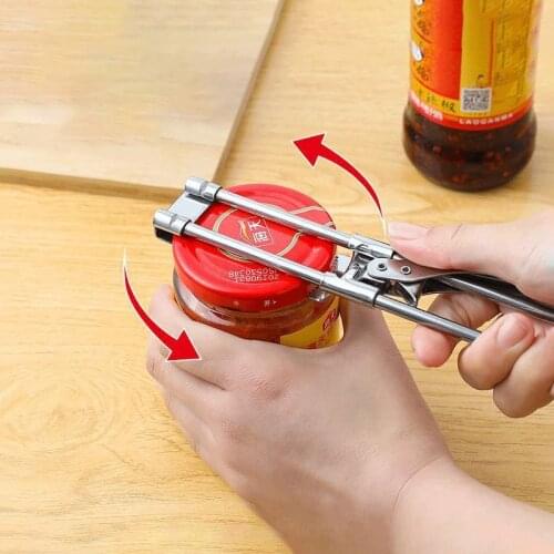 Can Opener Creative Adjustable Stainless Steel Kitchen Tools Manual Jar Bottle Opener Multifunction Accessories Home Gadgets