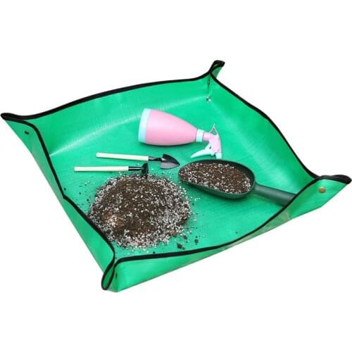 Potting Mat Mats 100cm×100cm Foldable Green 68cm×68cm Gardening 68x68cm PE Transplanting Flower Reusable Waterproof Pad