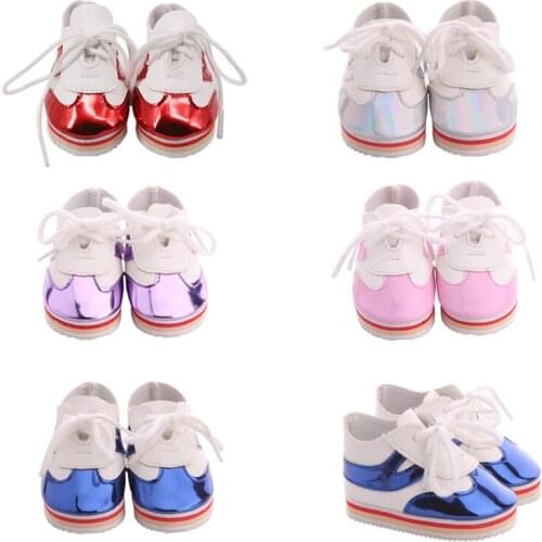 Doll Fashion Handmade Sports Shoes Fit 18 Inch American Doll & 43 Cm Born Baby, Our Generation, Birthday Girls Toy Gift