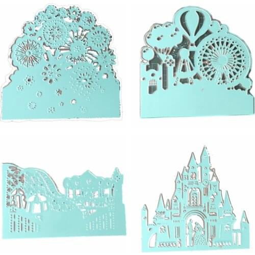 Metal Cutting Dies Castle Amusement Park Scrapbooking Crafts Stencil Card Photo Making DIY Supplies New Die Cut 2019