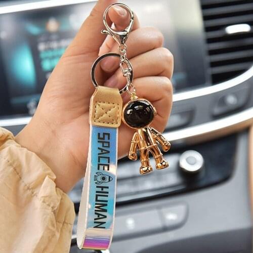 Fashion Robot Spaceman Astronaut Keychain Acrylic Rocket Saturn Alien Pendant Couple Key Chains Backpack Jewelry Keyring Bag Car