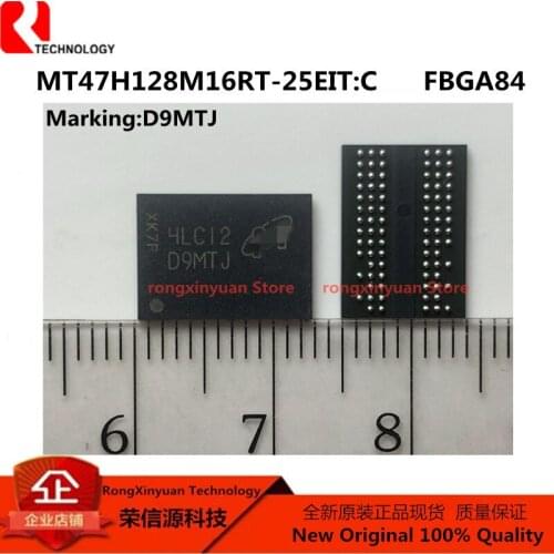 MT47H128M16RT-25EIT:C Marking: D9MTJ MT47H128M16RT-25EIT MT47H128M16RT DDR2 SDRAM MT47H128M16 – 16Meg x 16 x 8 banks 100% New