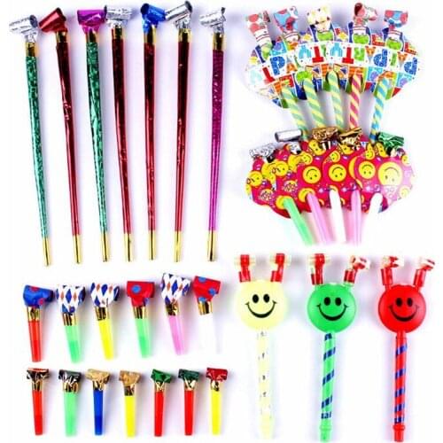 New Cartoon Blowing Out Long Pipe Blowouts Noise Maker Whistle Toys Birthday Gift Party Decoration Supplies