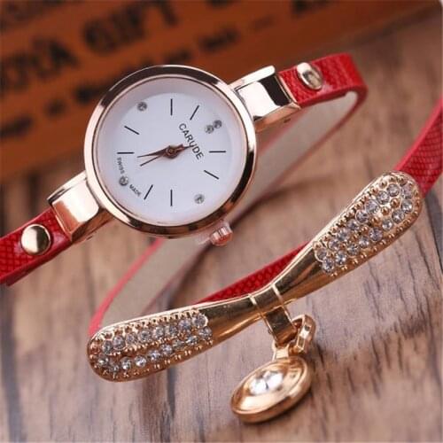 Women Watches Fashion Casual Bracelet Watch Women Relogio Leather Rhinestone Analog Quartz Watch Clock Female Montre Femme P20