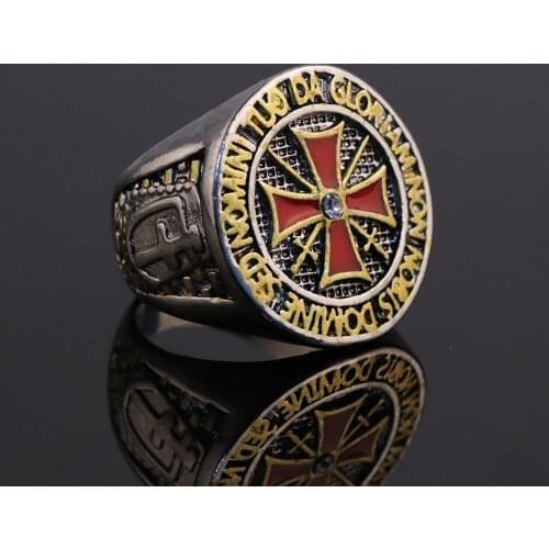 Punk Accessories Cross Pattern Ring Men Glamour Jewelry Engagement Wedding Ring Christmas Gift
