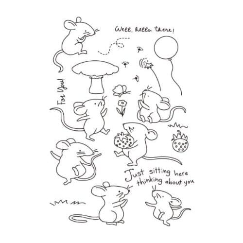 Mouse Clear Stamp for DIY Scrapbooking/Card Making/Kids Fun Decoration Supplies A2087
