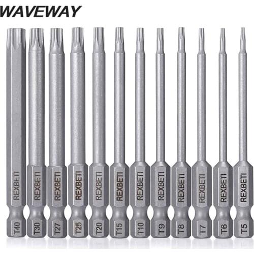 11pcs 12pcs Security Bit Set Tamper Proof Screwdriver Drill Bit Screw Driver Bits Torx Flat Head 1/4" Hex Driver Bits