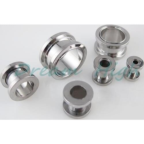 New Arrival Flesh Tunnel Set Screw Ear Expander 316L Surgical Steel Body Piercing 100PCS/LOT Free Shipping Ear plugs Ear percing