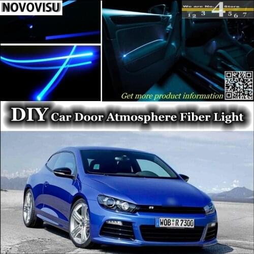 NOVOVISU For Volkswagen VW Scirocco interior Ambient Light Atmosphere Fiber Optic Band Light Inside Door Panel illumination