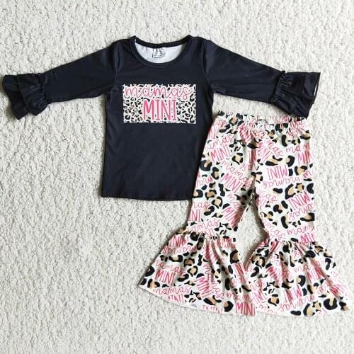 New Design Kids Designer Clothes Girls Fall Outfits Boutique Kids Clothing Sets Ruffle Cute Toddler Baby Girls Clothing Bell Set