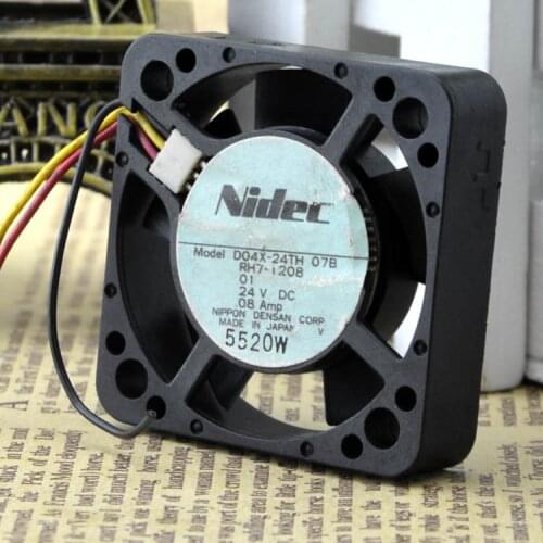 Original Japanese FOR Nidec 4010 24V 0.08A 3 line Copier cooling fan D04X-24TH 07B