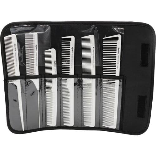 Mythus Professional Hairdressing Carbon Comb For Haircut 6 Pcs Anti Static Hair Cutting Comb Kit Hair Styling Tool Hair Comb set