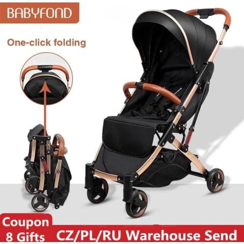 Babyfond 5.8 kg Light Stroller Portable Carriage Umbrella Baby Stroller Newborn Travelling Pram On Plane Suitable 4 Seasons Gift