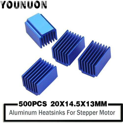 500PCS 3D Printer Heatsinks 20X14.5X13MM Heatsinks Blue Stepper Motor Driver Module Heat sinks