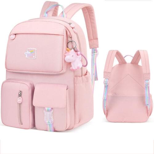 Rainbow Shoulder Strap School Bag For Teenagers Girls Childrens Waterproof Backpacks Kids Schoolbags Mochilas Fashion