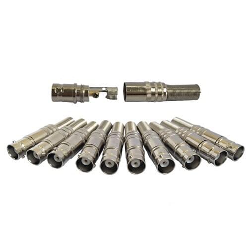10Pcs Sample Solderless Female BNC Coaxial Cable Connector Jack Plug For Radio TV CCTV Monitor Camera and RF