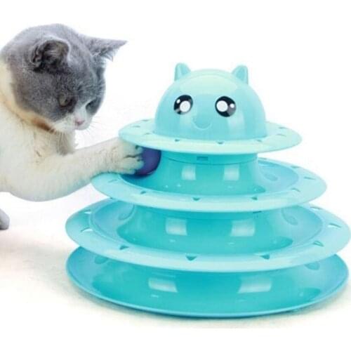 Cat Head 3-Tier Cat Toy Cat Fun Toy