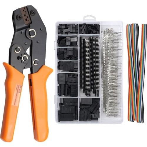 SN-28B+1550Pcs Dupont Crimping Tool Pliers Terminal Ferrule Crimper Wire Hand Tool Set Terminals Clamp Kit Tool Crimping Pliers