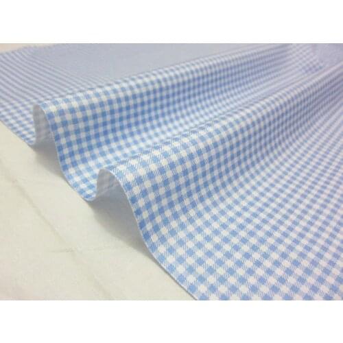 Quilting Bedding Patchwork Checks Plaid Sky Blue fabric Baby Fabric cotton Textile kids 100% cotton fabric 160cmX50cm Lattice