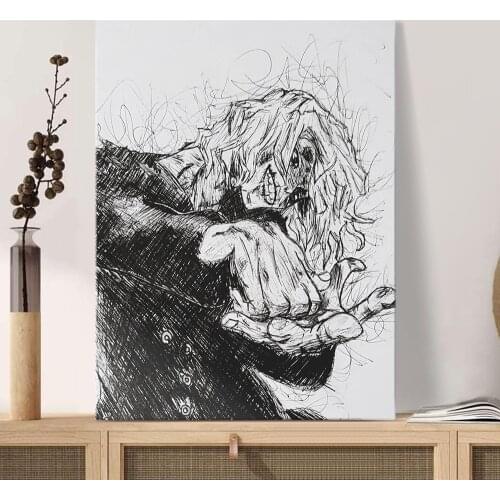 Tomura Shigaraki Sketch My Hero Academia BNHA MHA Canvas Painting Wall Art Posters Prints Living Room Decoration Home Decor