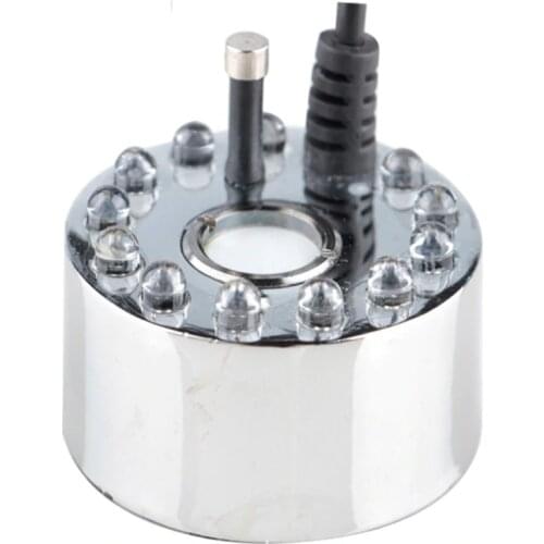 12 color 16mm Ultrasonic Mist Maker Fogger Water Fountain Pond Atomizer Air Humidifier