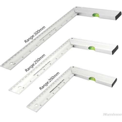 Thickening Aluminum Woodworking Square Gauge 90° Carpenter Angle Finder Ruler Gauge 200mm 250mm 300mm N20 20 Dropshipping