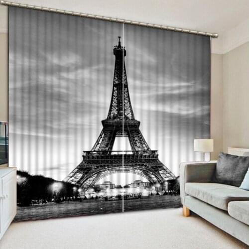 Blackout Curtains Drapes Tower The Bedroom Living Room Curtains Printing 3D Curtains For Hotel Cafe Window Treatments
