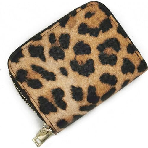 2021 PU Fashion Women Business Card Holder Leather Credit Card Wallet Bag Zipper Credit id bank Card Holder Case Coin Purse