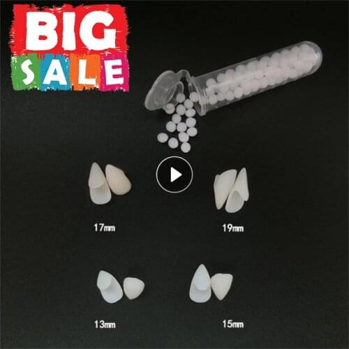 1 Pairs Vampire Teeth Fangs Dentures Props Halloween Costume Props False Teeth Solid Glue Denture Adhesive Party DIY Decorations