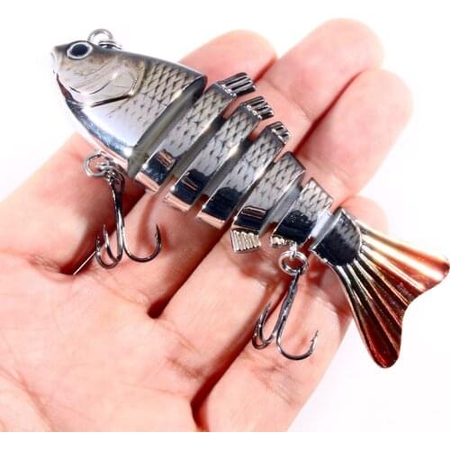 1pcs 10cm 24g Hot stamping 7-segment Swimbait Artificial Wobbler Hard Bait Crankbait Fishing Lure Tackle for Bass Pike